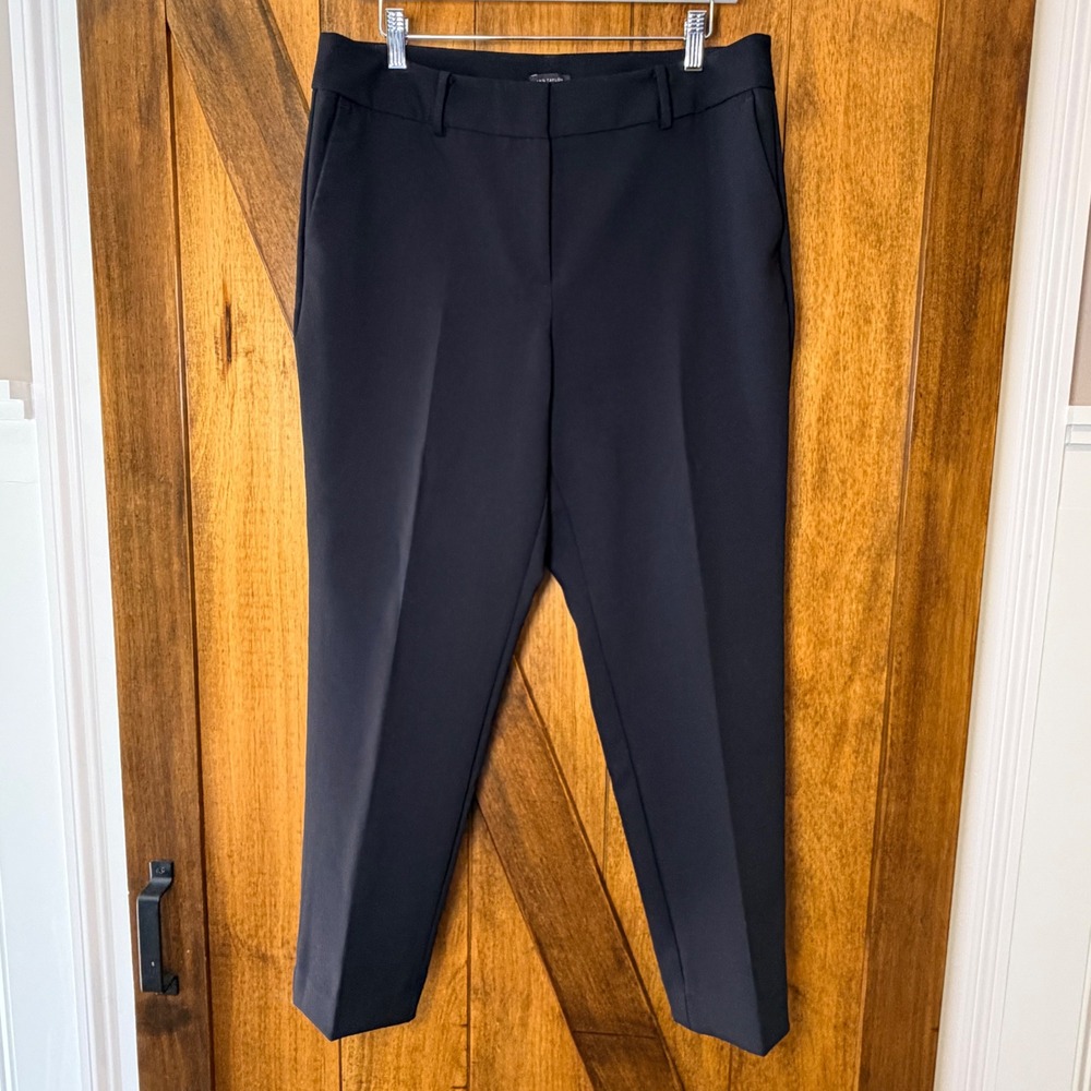 Ann Taylor Factory Ankle Dress Pants Size 10 Black Office Work Professional